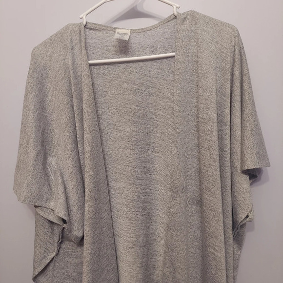 Kimono shawl sweater stretchy gray layering basic fall cute one size - Picture 2 of 6